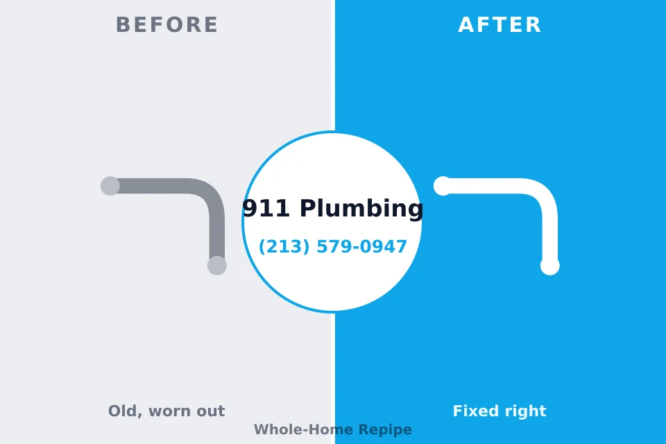 Before and after: plumbing company Springfield, MI